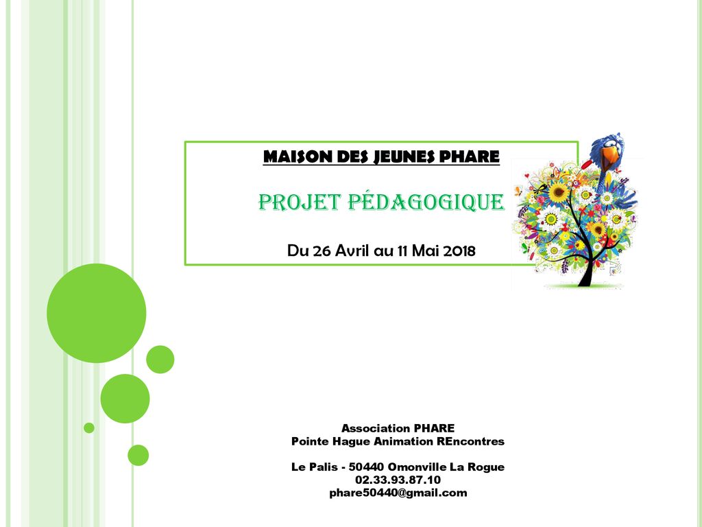 Maison Des Jeunes Phare Projet P Dagogique Du Avril Au Mai Ppt